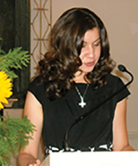 Parra at her final vows ceremony