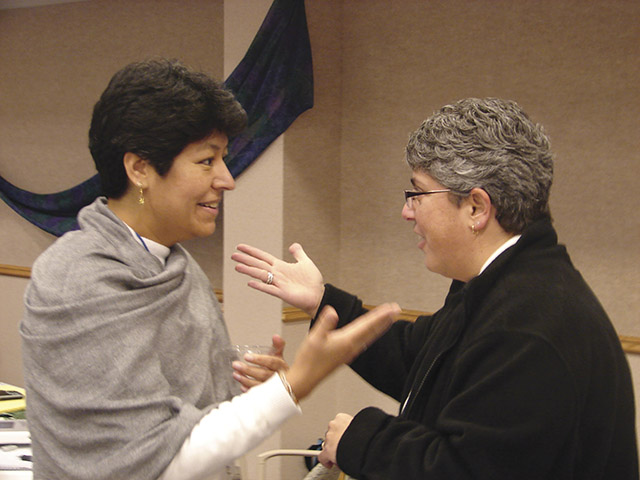 Vision 2020 Pellegrino 2 Who you gonna love? In 2009 at the Federation of the Sisters of St. Joseph Leadership Assembly, Pellegrino engages in conversation with Sister Giselle Martinez, C.S.J., the UN-NGO representative for the federation at that time.