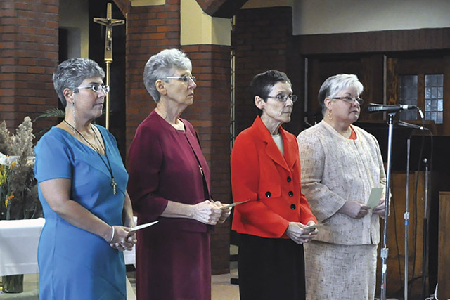 Vision 2020 Pellegrino 3 Who you gonna love? Pellegrino served on her community’s leadership team, pictured here during the team’s installation ceremony.