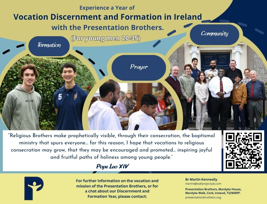 Experience a Year of Vocation Discernment and Formation with the Presentation Brothers in Ireland.