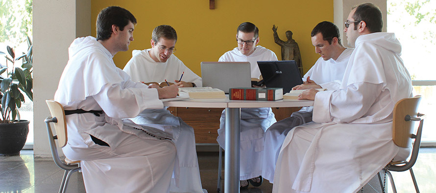  Pictured here are men who live in a Dominican studium, or house of studies, in St. Louis