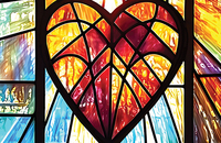 stained-glass image of a heart
